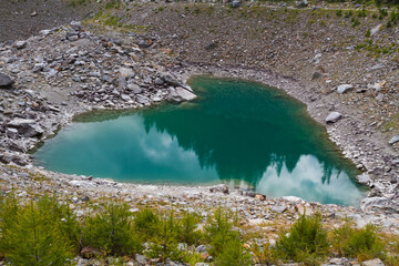 From Tour du Mont Blanc - heart shaped lake, Italy