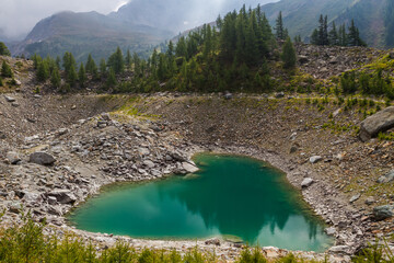 From Tour du Mont Blanc - heart shaped lake, Italy
