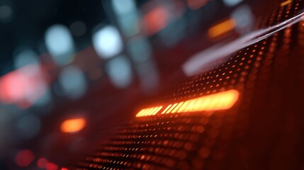 tech interface background with glowing grids and digital HUD elements