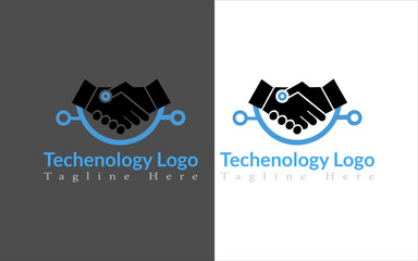 Techenology logo design vector
