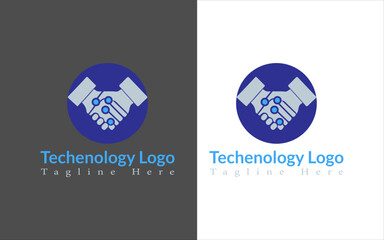 Techenology logo design vector