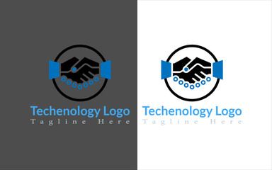 Techenology logo design vector