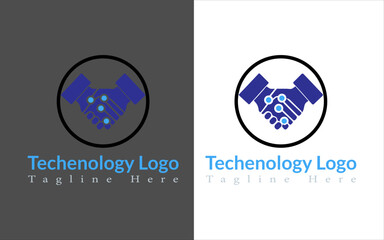 Techenology logo design vector