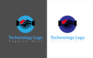 Techenology logo design vector