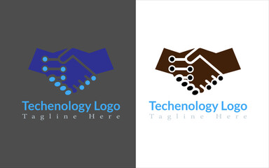 Techenology logo design vector