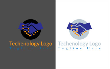 Techenology logo design vector