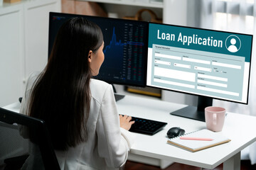 Online loan application form for brisk digital information collection on the internet network