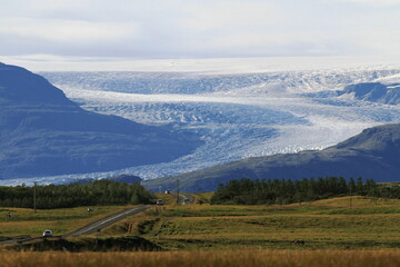 Vatnajokull glacier in Iceland from Ring road