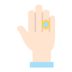 Obraz premium Ring in Hand Vector Design Icon Style