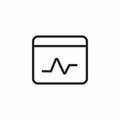 medical heartbeat monitor icon sign vector