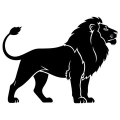 Black Lion silhouette icon PNG | Minimal Flat Silhouette Icon Download
