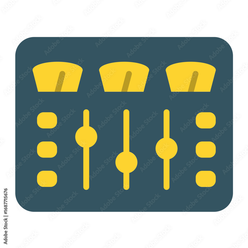 Poster control panel vector design icon style