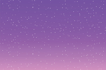 Cosmic night sky with glowing stars, stardust, and colorful nebula galaxy vector background