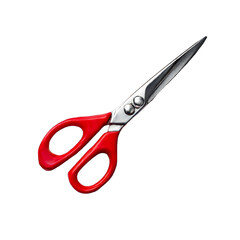 Sharp red handled scissors ready for precise cutting and creative projects, a must-have tool for crafting, design, and office tasks with ease and precision