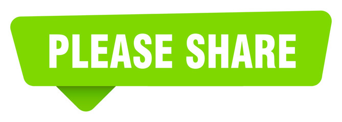 please share green sign isolated on transpatent background. please share sticker