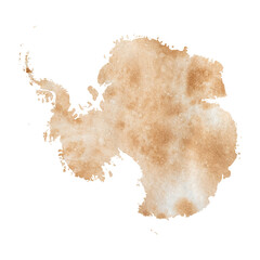 map of Antarctica on old brown grunge paper