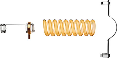 3d rendering glass lab condenser with a coiled tube isolated on white background, png, ai generated.