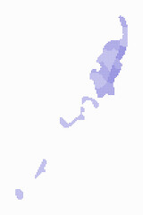 Palau dotted map. Digital style map of the country on white background. Palau shape with square dots. Colored dots style. Small size squares. Awesome vector illustration.