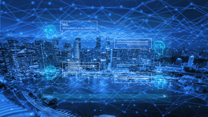 AI chatbot interface facilitates communication, chatbot, and AI interaction for automated user support and information exchange Vouch