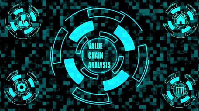 Futuristic VALUE CHAIN ANALYSIS Digital Coaching and Skill Development Interface for Corporate Training and Personal Growth &ndash; 4K Animation
