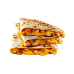 Delicious Stack of Chicken Quesadillas with Melted Cheese