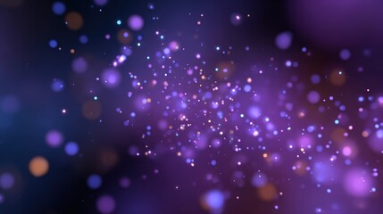 Space background, glowing star clusters, abstract flat illustration