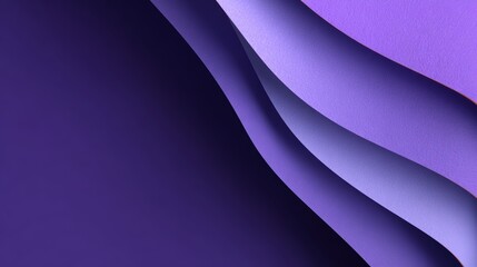 Purple background, abstract curves, minimal flat design