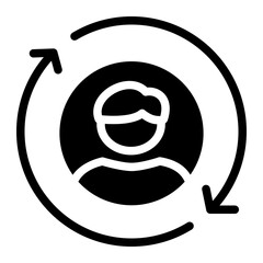 Recruitment Employment Hiring Process icon from the Hiring icon collection (Glyph Style)