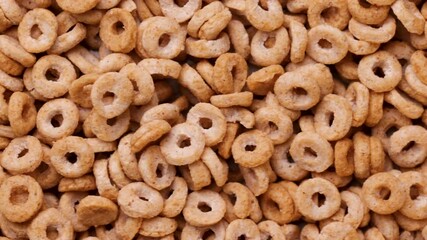Cheerio Shaped Hooped Cereal Close Up 2 - Powered by Adobe