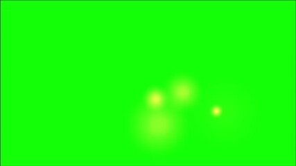 Magical glowing orbs floating serenely against a vibrant green backdrop