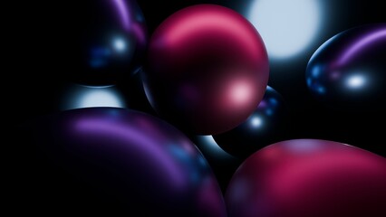 Abstract glowing spheres with futuristic light for Christmas celebration