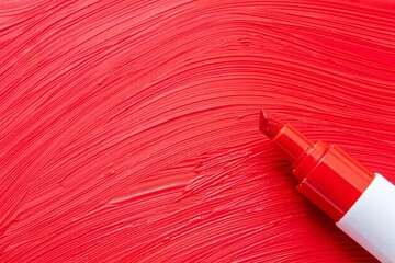 Red Paint Texture with Marker - Abstract Background