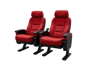 Obraz premium Modern Red Theater Seats for Comfortable Movie Watching Experience