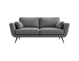 Fototapeta premium Modern Minimalist Grey Sofa with Cushions for Stylish Interiors