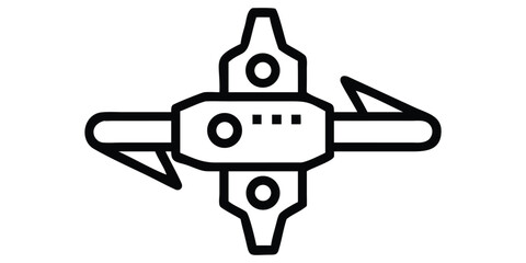 Vector illustration of a helicopter and airplane icon