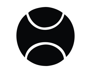 A 3D black and white volleyball icon, a round sphere symbol for sport and game design