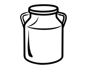 Jar and bottles of milk and beer on white background