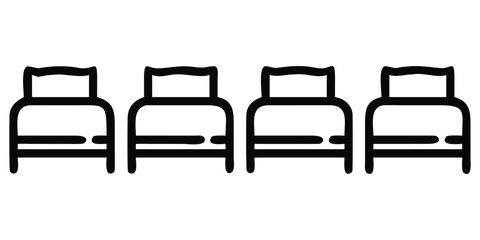 Row of comfortable chairs in a stylish interior setting