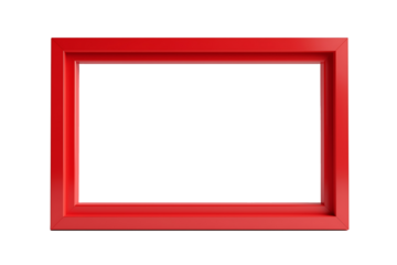 169 red 3D frame on white background