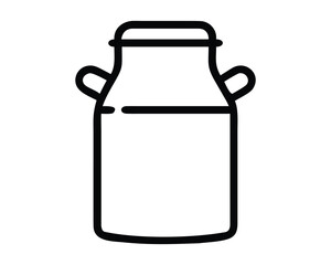 Milk bottle isolated on white background in glass or plastic container