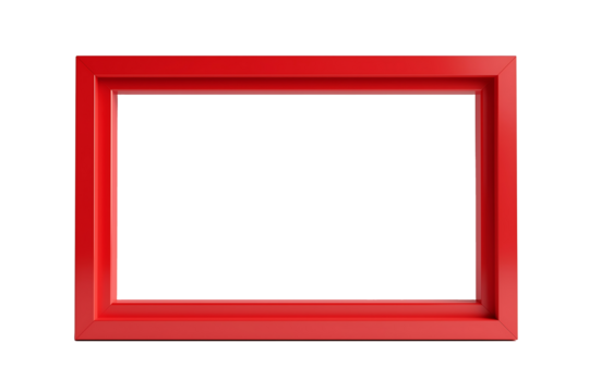 169 red 3D frame on white background