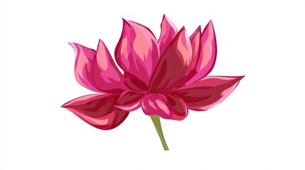 Fototapeta premium Pink lotus flower isolated or a beautiful pink water lily blossom in nature's pond