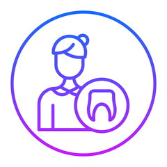Female Dentist Vector Icons