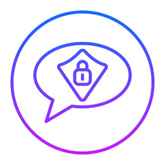 Chat Security Vector Icons