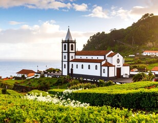 Picturesque church by the ocean