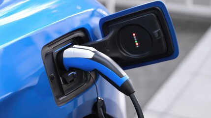 Electric vehicle concept: eco car, green energy, charging station, clean power, ev model, friendly fuel, modern solution, silent engine, smart drive, climate care, battery source, future transport