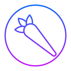 Carrot Plant Vector Icons