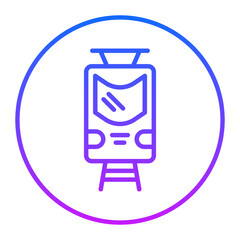 Tramcar Vector Icons