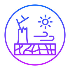 Desertification Vector Icons