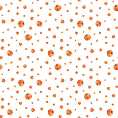 Halloween Pumpkin Coffee Seamless Texture